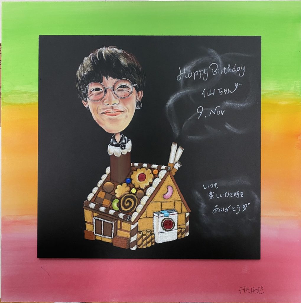 チョークアート似顔絵