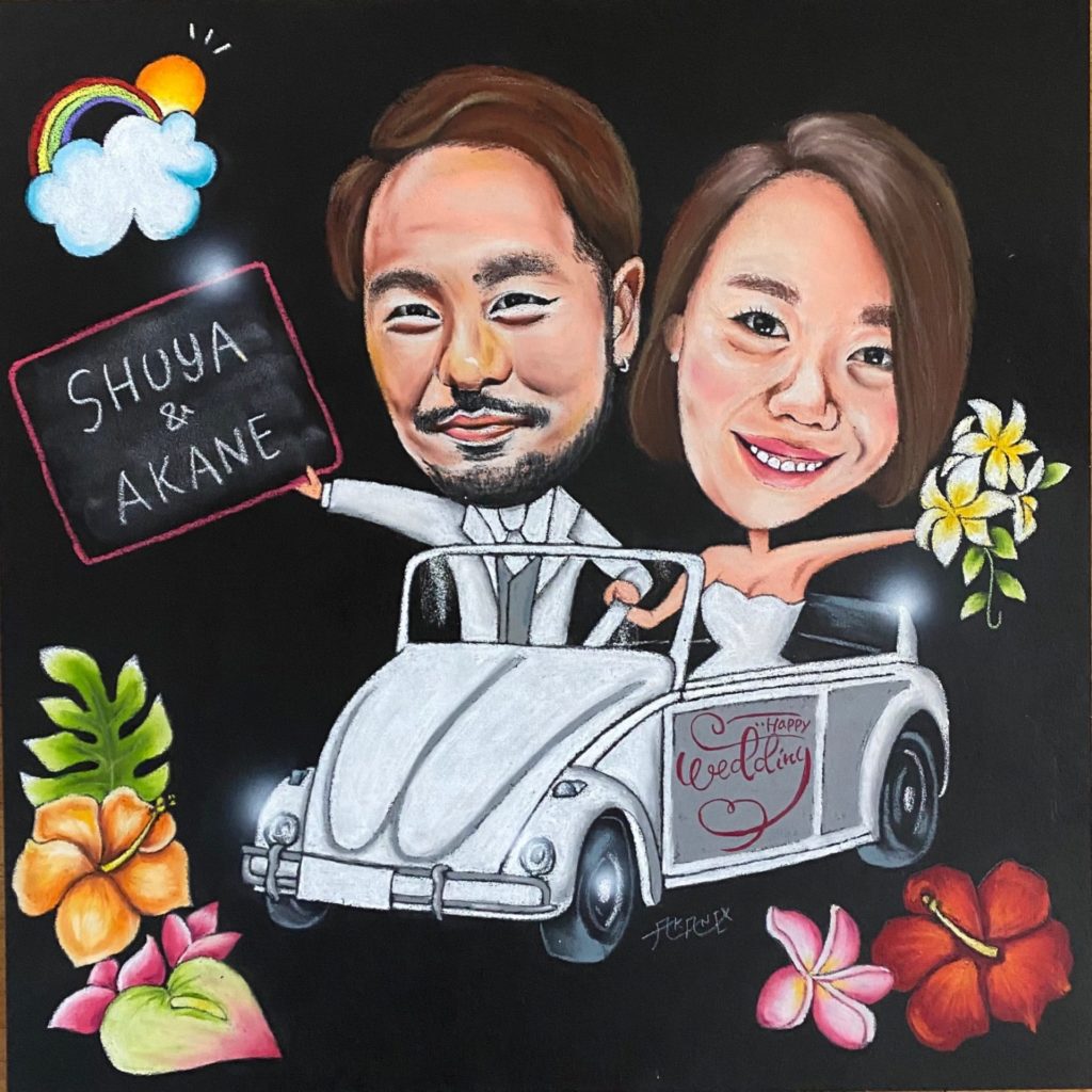 チョークアート似顔絵