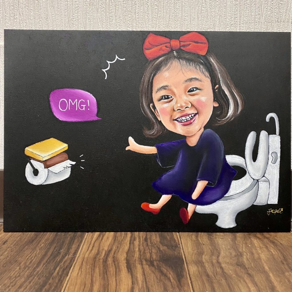 女の子の似顔絵