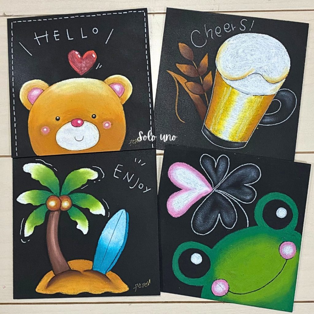 チョークアート体験レッスン用見本