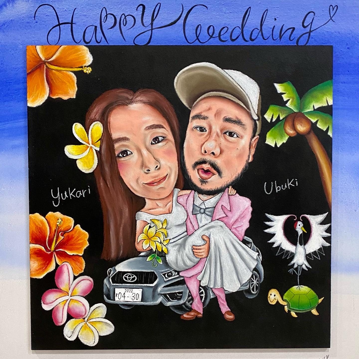 チョークアート似顔絵