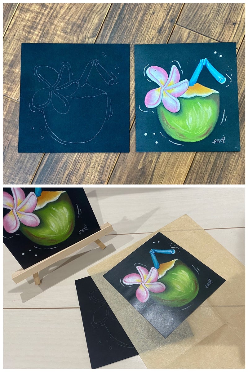 チョークアートの下書き見本