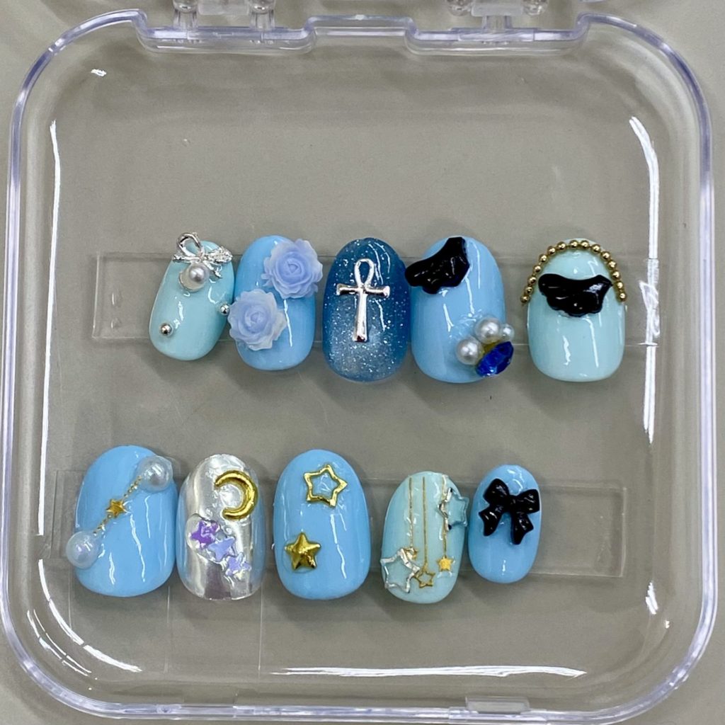 子どもたちが作ったネイルチップ作品