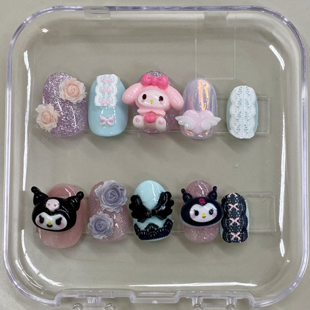 子どもたちが作ったネイルチップ作品